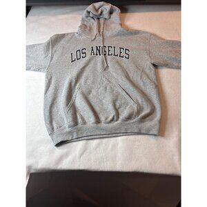 Los Angeles Graphic Gray Hoodie Sweatshirt Size L